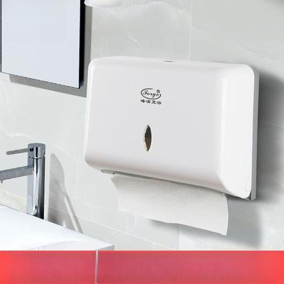 Wall-Mounted Toilet Paper Holder & Hand Towel Dispenser for Bathroom Hotel Mall Adhesive ABS Bathroom Organizer Space-Saving Use