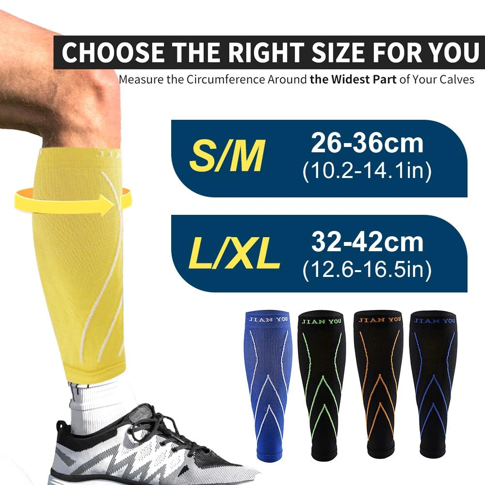 1Pair Calf Compression Sleeves For Men Women Footless Compression Socks Shin Splints Pain Relief Varicose Veins Running