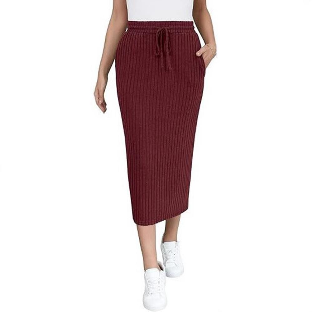 Women s Stretch High-Waisted Casual Skirt S