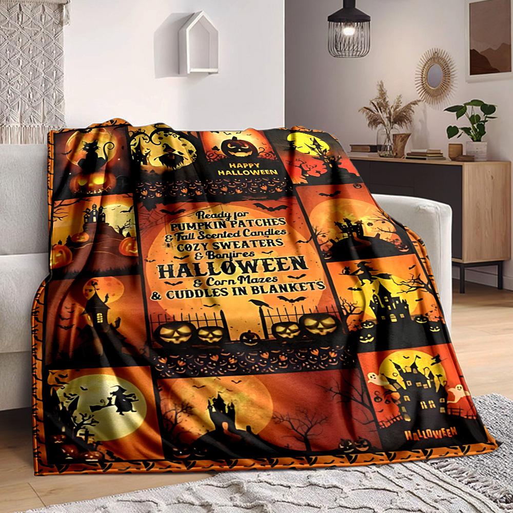 

1pc Halloween Decorations Blanket - Perfect Gift for Birthdays, Christmas & Halloween- Soft, Warm & Versatile yy250909105 75x90cm