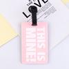 Travel Accessories PVC Cartoon Cute Luggage Tag Letter  Luggage Tags Suitcase Tag Boarding Pass Name Id Address Lable Travel Tag