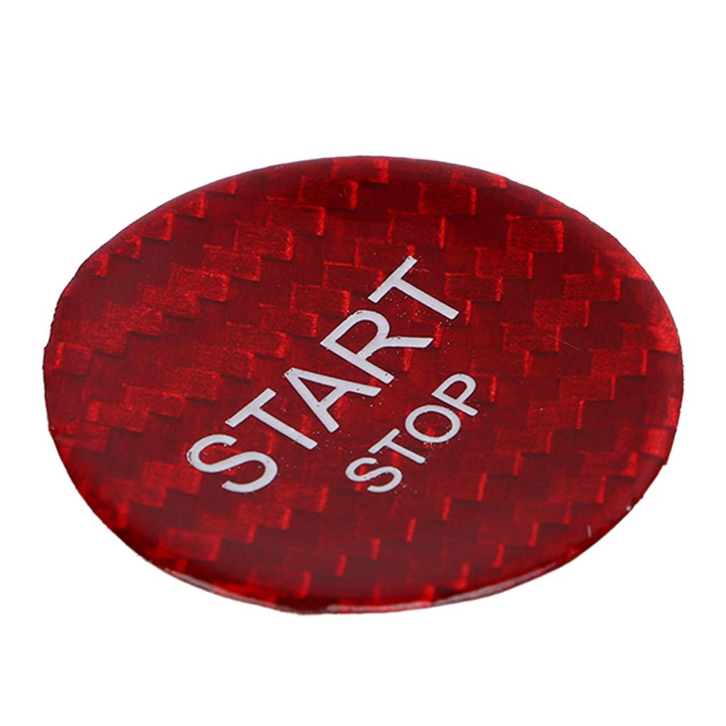 Engine Start Stop Button Switch Cover Carbon Fiber Ignition Starter Switch Sticker Replacement for