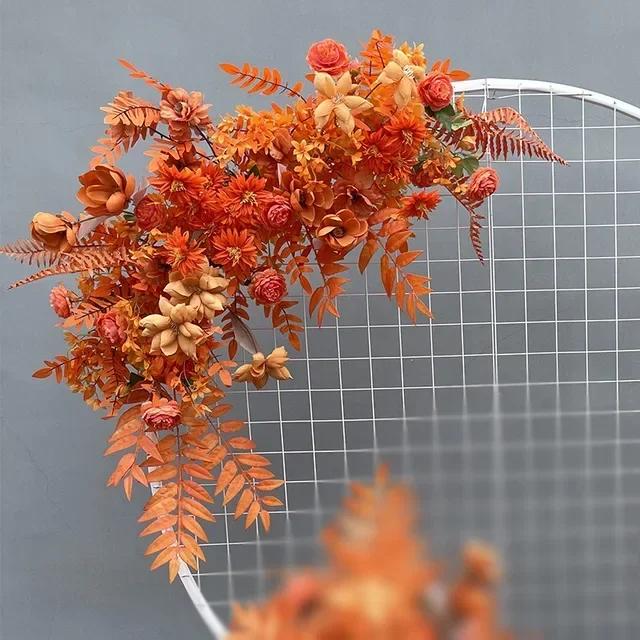 Champagne Matrimonio Fiori Artificiali Fila Feste Centrotavola Arco Decorazione Parete Finestra Sfondo Disponi Oggetti di Scena Foglia Appesa Floreale