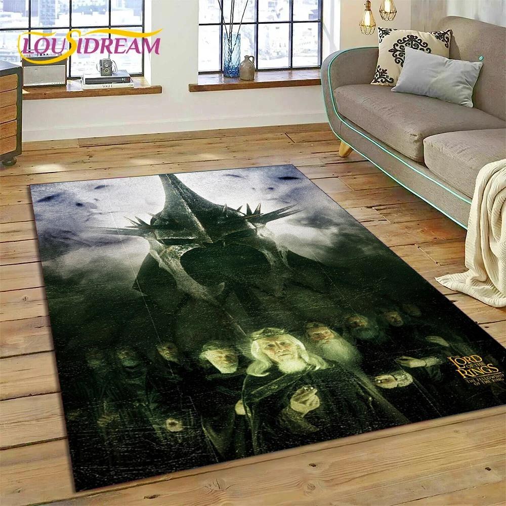 L-Lord of The Rings H-Hobbit Movie Carpet Rug for Bedroom Living Room Home Sofa Decoration,Children Game Large Decor Floor Mat