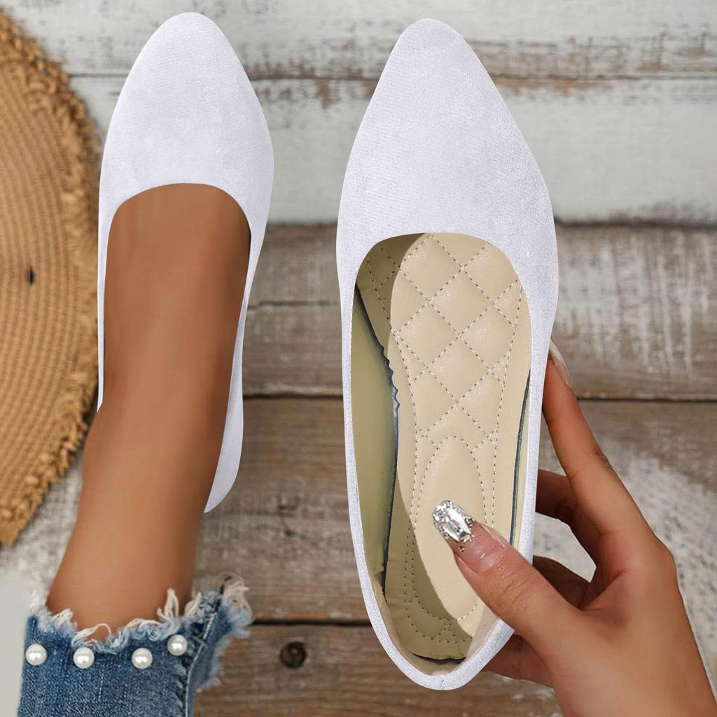 Women's Ballet Flats - Elegant Comfortable With Heel Balerina Shoes Summer Pointed Flat Shoes For Women