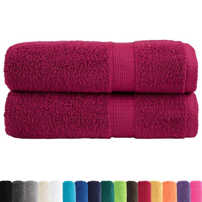 VidaXL Serviettes de Douche de Qualité Supérieure 2 pcs, Draps de Bain, Serviettes d'Invité, Serviettes de Salle de Bain 137212
