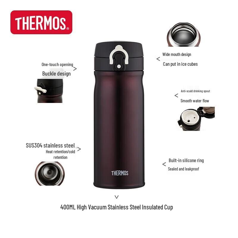 THERMOS TCMB-400 Vacuum Insulated Stainless Steel Mug