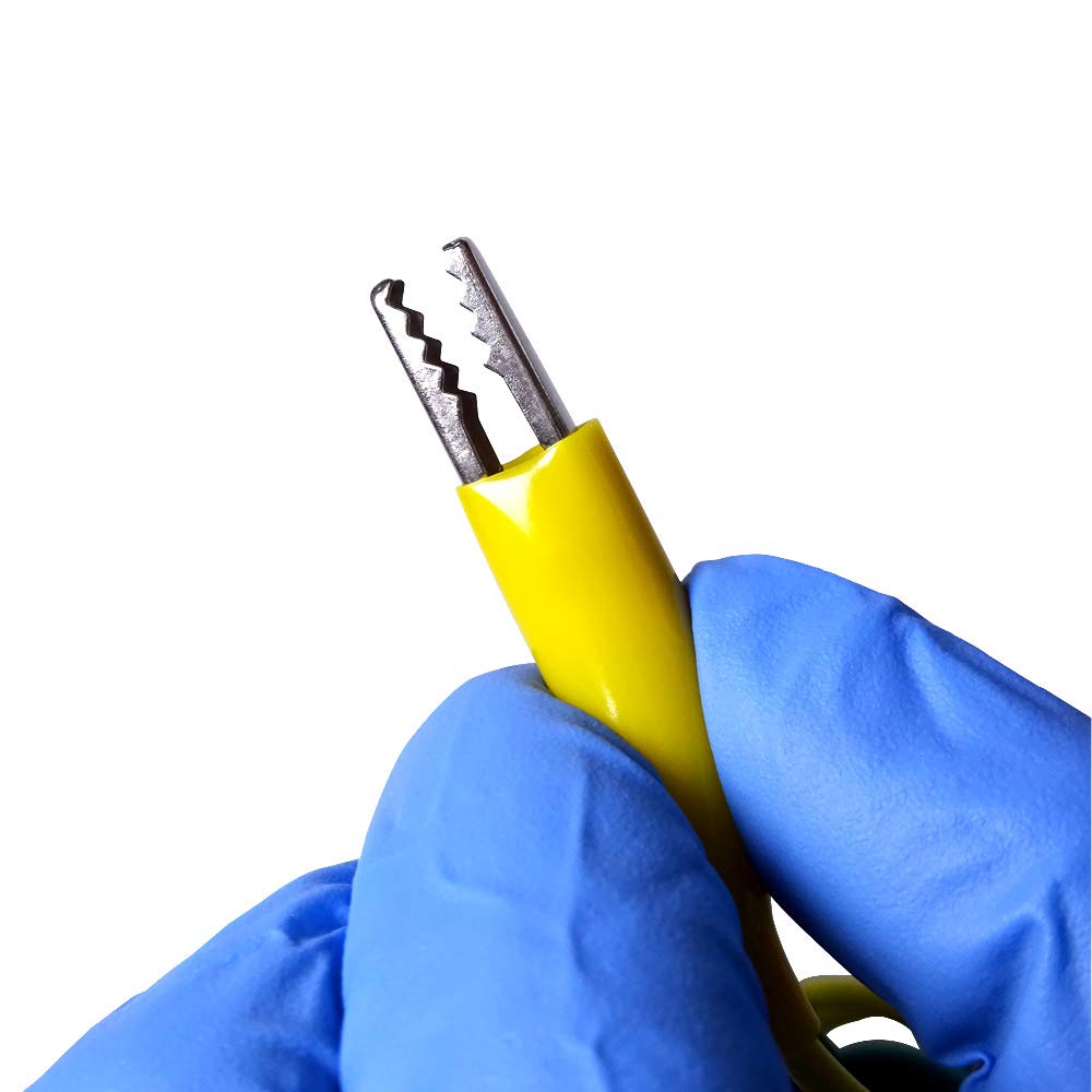 Cleqee Bagworm Clip Alligator Clip Test Electrical Cable Test Lead Crocodile Clip Jumper 5 Colors Cable, 10-Pack Leads, Set, Double-Ended Wires,