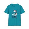 Unisex Softstyle T-Shirt Funny Chibi Snowman Head  Snowy Hill Winter Cartoon