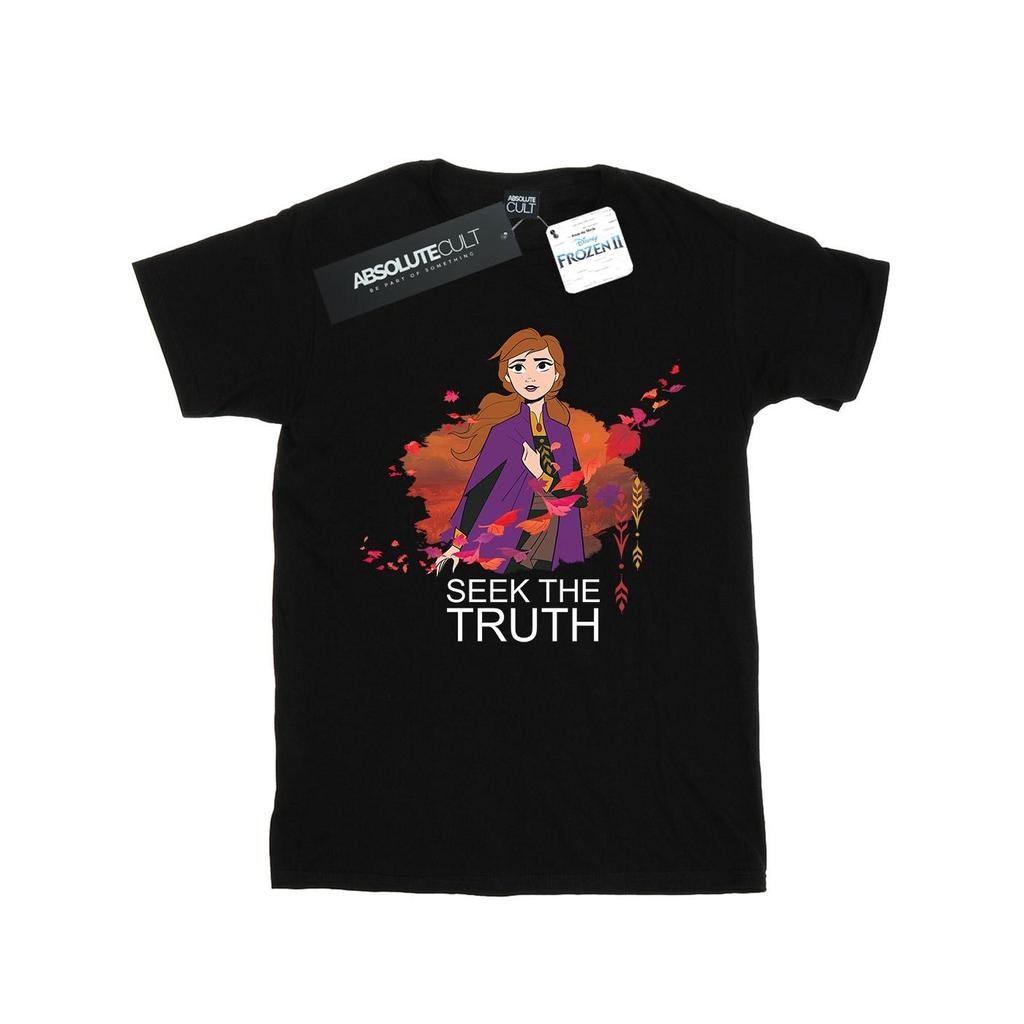 Disney Womens/Ladies Frozen 2 Anna Seek The Truth Wind Cotton Boyfriend T-Shirt