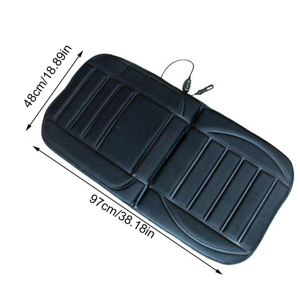 Electric Heating Seat Cushion Winter Car Seat Cover Car Seat Warmer 12V With Backrest Winter Travel Seat Cushion Car Accessories