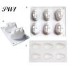 Pastry Mold Fondant Reusable Food Grade Heat-resistant DIY 2/6 Baking Grids Rabbit Dessert Candle Aromatherapy Kitchen Supplies Chocolate