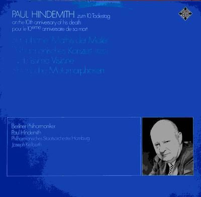 Płyta LP PAUL HINDEMITH BERLINER PHILHARMON Paul Hindemith Zum 10. Dzień śmierci KT11036 Telefunken 1973 Niemcy Klasyczny Używany