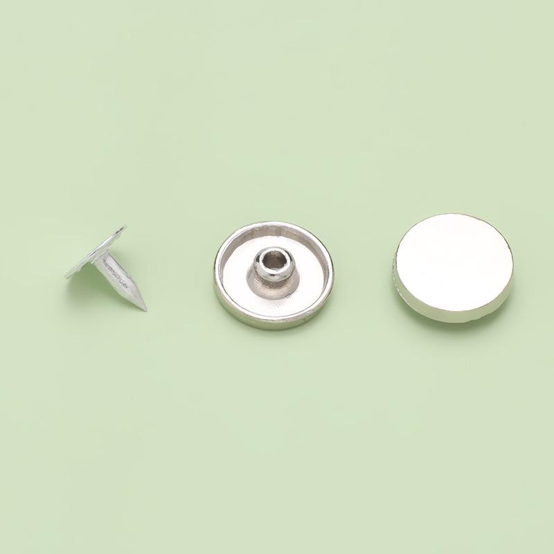 Alloy Flat Rivet Buttons for Clothes, Shoes, Bags, Hats - Round Stud Decorations