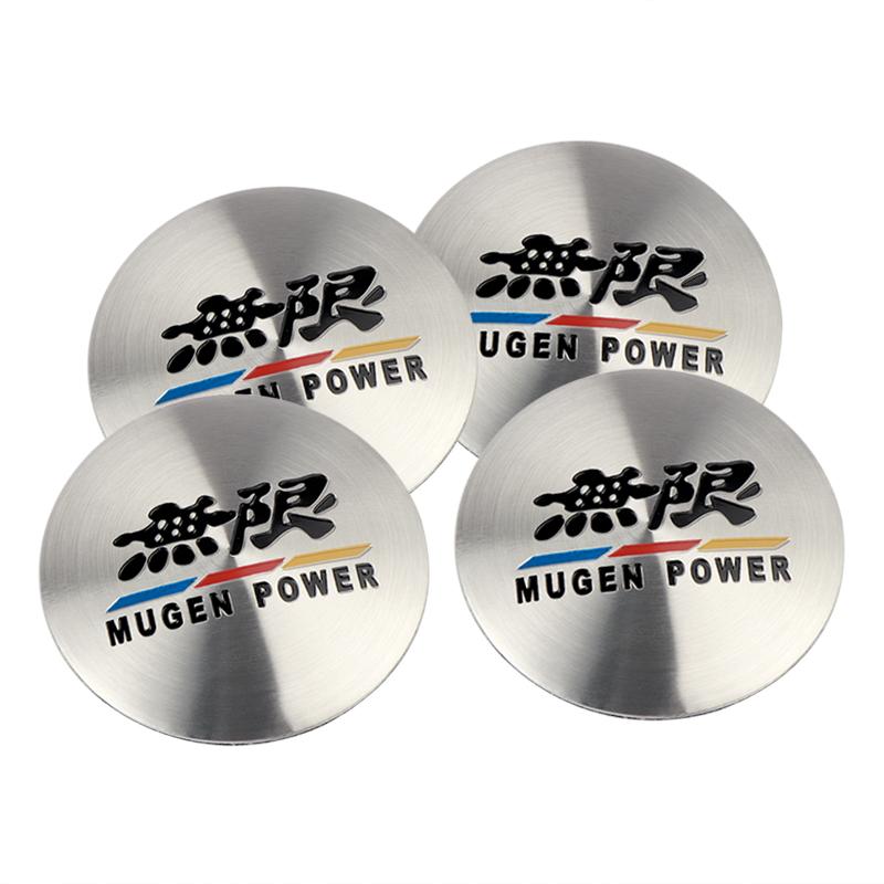 

4PCS 56mm Car Wheel Center Cover Stickers Hub Cap Sticker Auto Accessories For Honda MUGEN POWER INSPIRE CR-Z Type R VTEC CIVIC