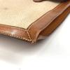 HERMES vintage flap tote bag, handbag Shoulder Bag Leather/Canvas Beige/Brown