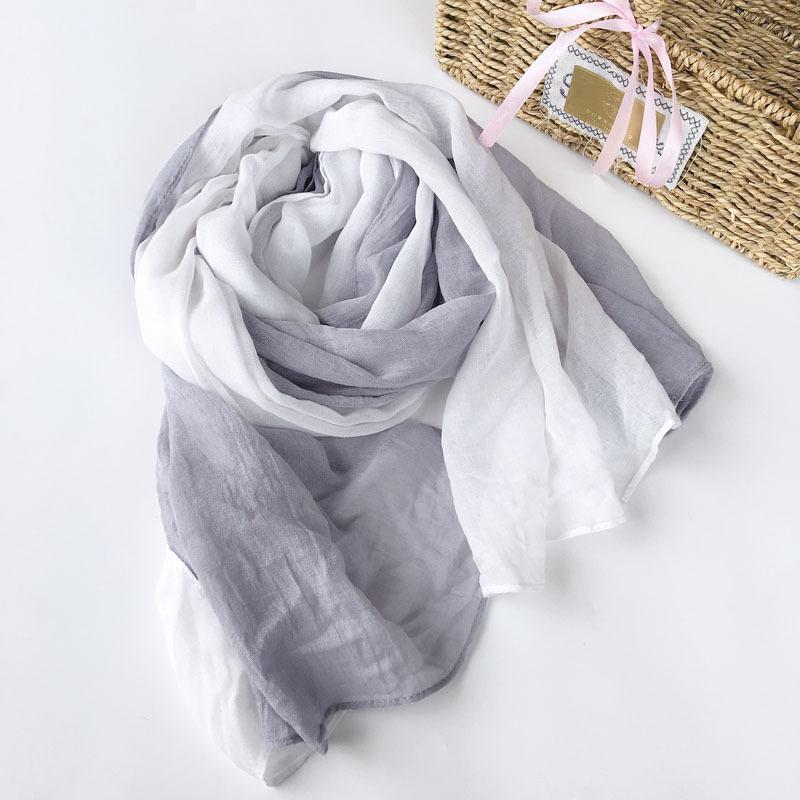 Japanese Autumn and Winter Versatile Splicing Cotton Scarf Winter Warm Shawl Scarf  Large-sized Two-tone Scarves 75*190cm