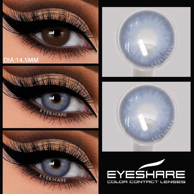 1 Pair Colored Pupils for Gray Color Eyes Green Color Contact Lenses Cosmetics Natural Blue Lenses for Makeup Yearly