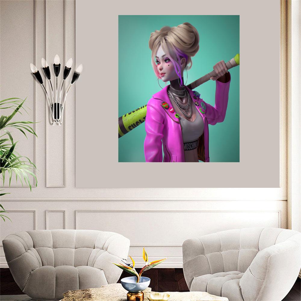 Diamond Painting Cool Girl DIY 5D Embroidery Cross Stitch Full Square / Round Diamond Mosaic Original Painting Home Decoration Art