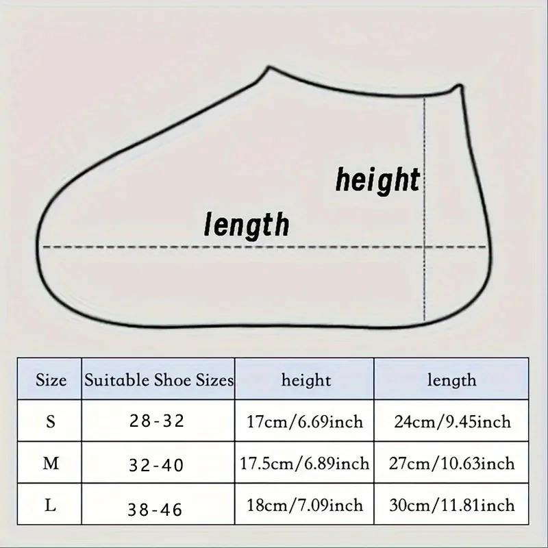 1pair Waterproof Silicone Rain Boot Covers - Reusable, Non-Slip Overshoes for Outdoor Use On Rainy Days