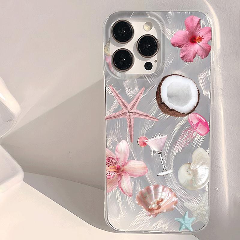 Coconut Flower Seahorse Pattern Phone Case for Samsung Galaxy S26 S25 S24 S23 Ultra A56 A55 A54 A36 A35 A16 S21 FE S22Plus Cover