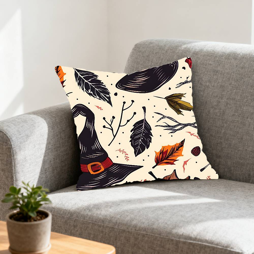 Spooky Halloween Pillow Case Cushion Cover Polyester Pillowcase Decorative Sofa Cushion Pillowcase Home Decor