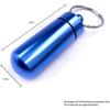 5 Pack - Aluminum Keychain Medication Pill Box. Waterproof Portable Mini Travel Pill Boxes Medicine Vitamin Holder case