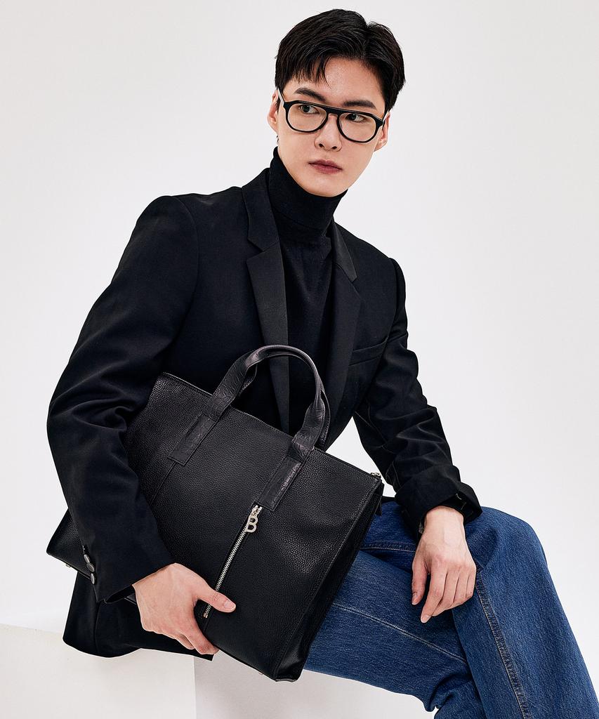 Bedford11Th Slim Boston Briefcase [Black Combo]