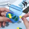 Pill Box Mini Pill Case 2 Grids Tablet Pill Organizer Case Dispenser Travel Tablet Holder Container Medicine Drug Storage Box