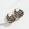 Vintage Leopard Gold Plated Earring Hoops for Women Exaggerated Chunky Geometric Circle Huggies Earrings Statement Jewelry Gifts