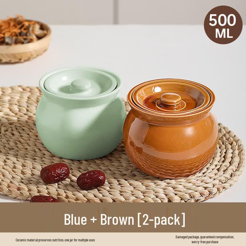 Ceramic Double Boiler Stew Pot