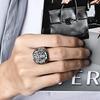 Stainless Steel 2023 New Retro Skull Ring for Man Chic Fancy Halloween Cross Jewelry Party Gift