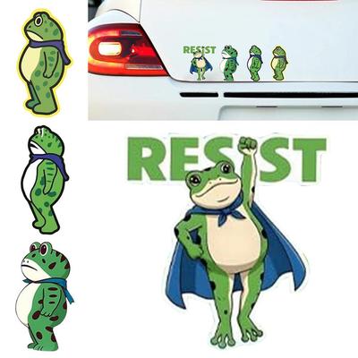 Car Stickers Frog Again The Machine Protest Sticker Fog Resist Decal Bumper Sticker Waterproof Vinyl Sticker For Car Sticke R8H4