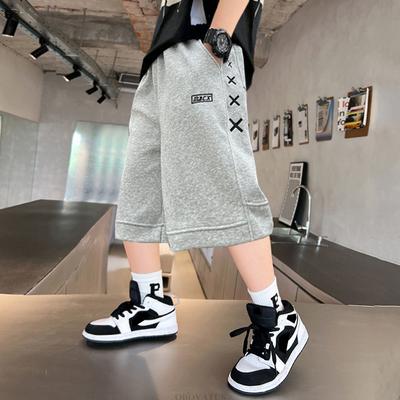 Tween Boys Summer Capris Shorts Cotton Kids Loose Casual Style Sport Short Pants for Teenage Child