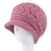 Knitted Fur Rabbit Fashionable Trendy Beanie Warm Keep Lined Fur Plush Hat Winter Women Hats For Woman Outdoor Coldproof Cap