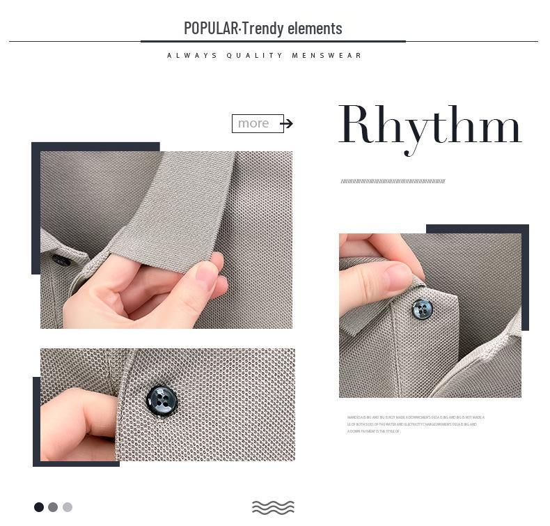Men's Summer 2025 Pure Cotton Short Sleeve Lapel T-shirt