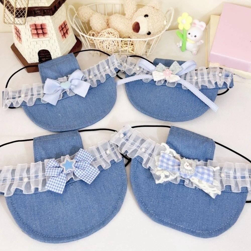 With Ear Holes Pet Sun Hat Sweet Dog Baseball Cap Pet Supplies Puppy Denim Cap  Hiking Sports