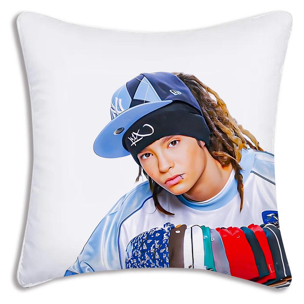 Hot Rock Band Tokios Hotels Pillow Covers Cartoon Sofa Decorative Home Double-Sided Printing Short Plush Cute Cushion Cover