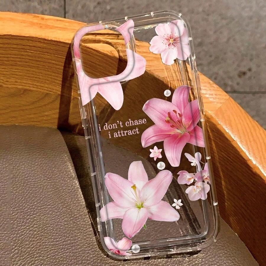 

Vibrant Flower Lily Print Clear Case For Samsung Galaxy A55 A54 A53 A35 A34 A14 A15 S22 S23 S24 FE Plus S25 S26 Ultra 5G Cover S25