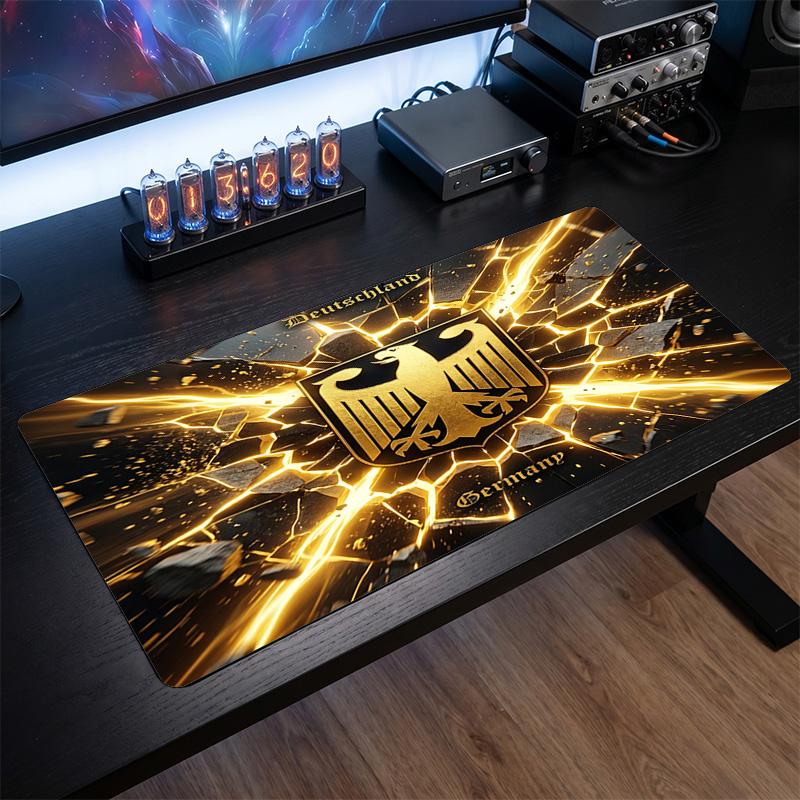 Germany Football Crest Mouse Pad, Extended Non Slip Rubber Desk Mat for Gaming Office Laptop Fan Gift