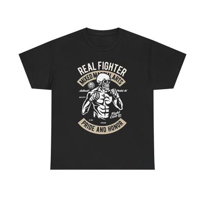 Echter Kämpfer MMA Grafik T-Shirt Boxen GYM Unisex Schweres Baumwoll-T-Shirt Unisex T-Shirt