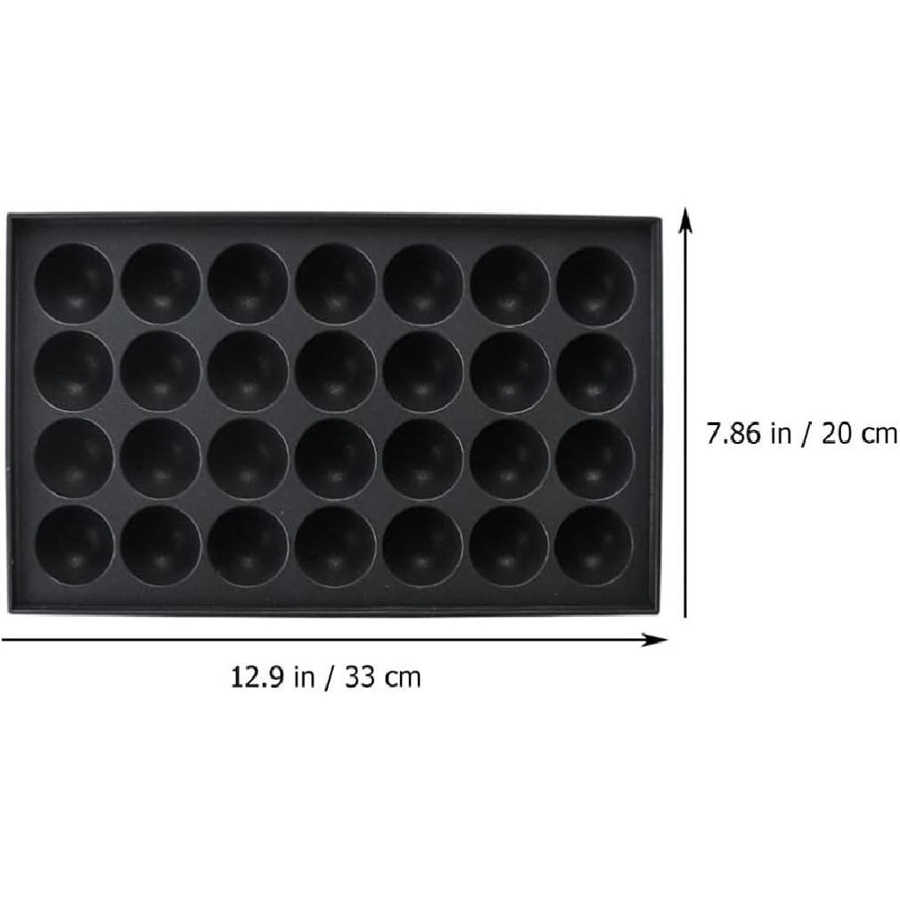 Zerodeko Takoyaki Pan, 28 Takoyaki Maker Baking Pan Japanese Octopus Meatball Grill Pan Egg Mold Tray Plate for Home Kitchen Cake Cooking Tool