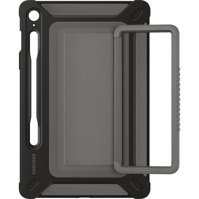 Coque arrière - samsung - galaxy tab s9 fe - titan - antichoc - support multiposition - 10,5 pouces