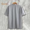 Men's Waffle V-Neck T-Shirt Solid Color Casual Tee Shirt Summer Short-Sleeved Pullover Top for Daily Outings Home Gym Street Wear
