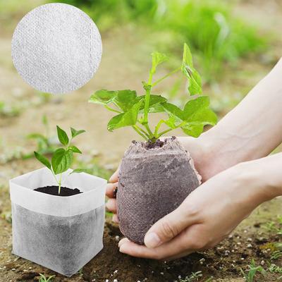 Biodegradable Seed Nursery Bags Non-Woven Garden Plants Grow Bags Breathable Plant Seeding Grow Bags for Flower Vegetable Grow