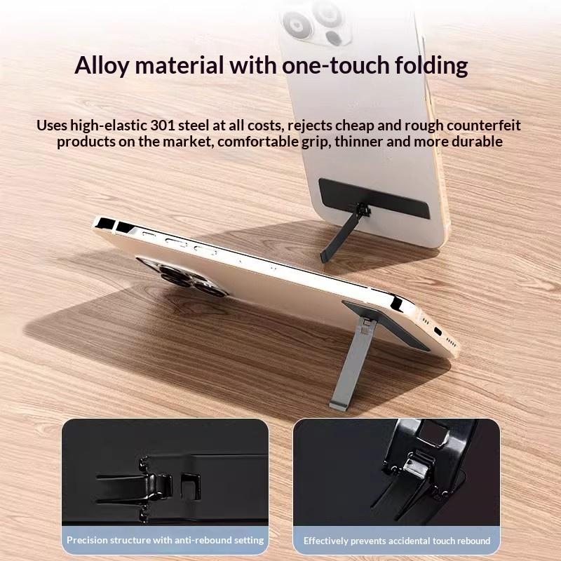 Ultra-thin Mini Phone Stand Universal Desktop Phone Stand Metal Steel Folding Desktop Stand