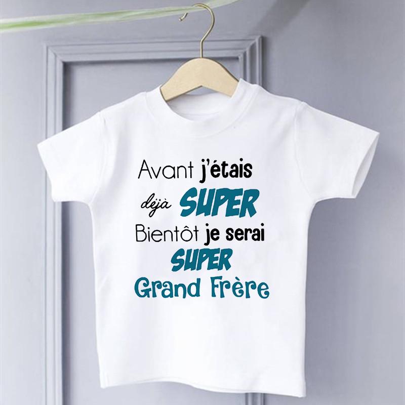 Vou Ser um Super Irmão Mais Velho Camiseta Infantil Crianças Bebês Camiseta Tops Anúncio do Bebê Camiseta Infantil Roupas de Verão