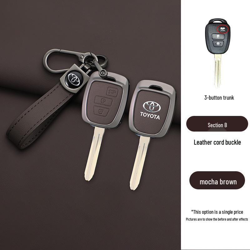 Metal Shell Key Case for Toyota FJ Cruiser, Old Model RAV4, Prado, and Land Cruiser