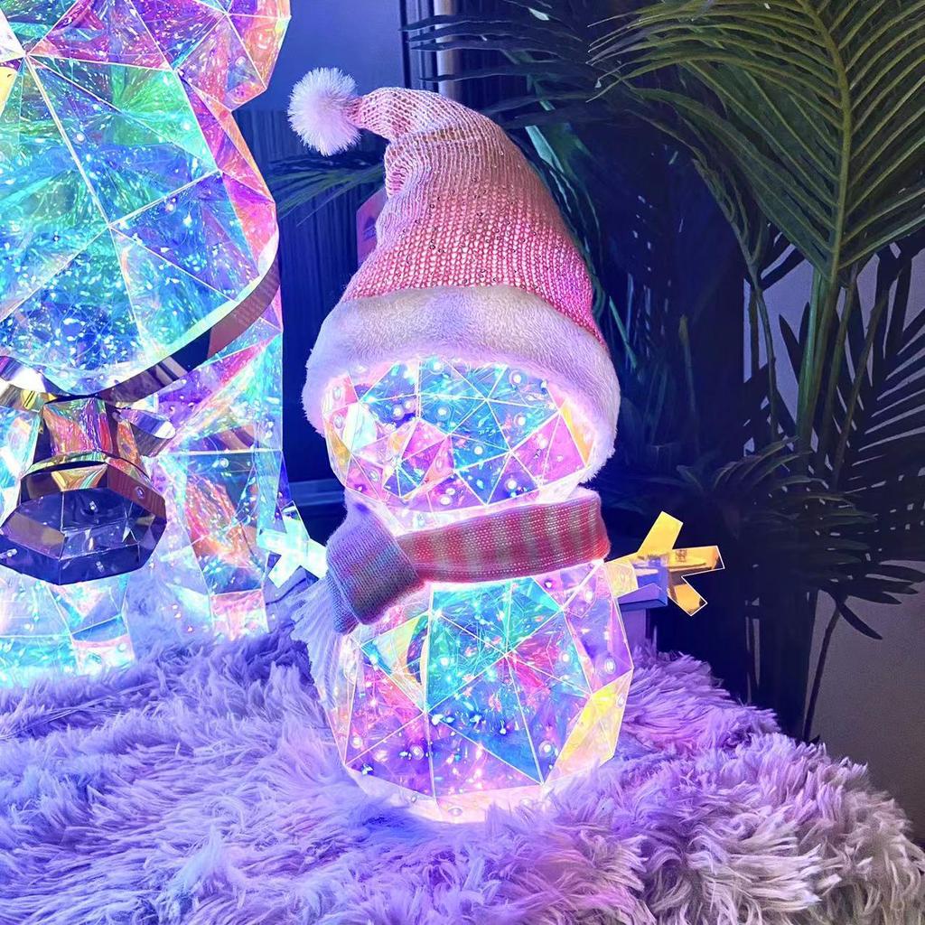 Starlight LED Hologram Rhombus Christmas Tree Lights - Luminous Flashing Home Decoration