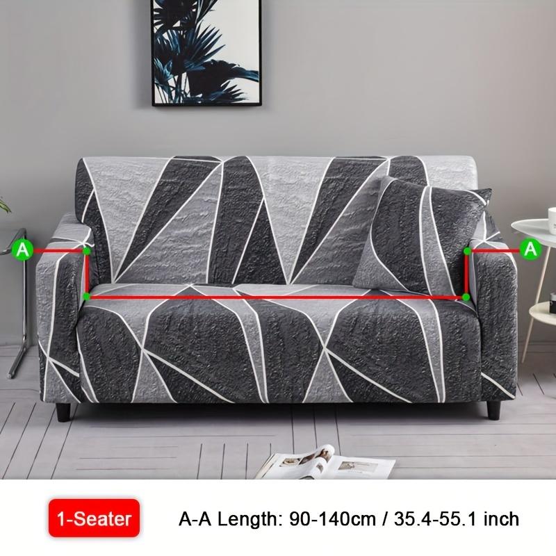 1PC Stretch Geometric Pattern Sofa Cover Printed Spandex Sofa Slipcover Couch Cover Furniture Protector For Bedroom Office Living Room Home Decor